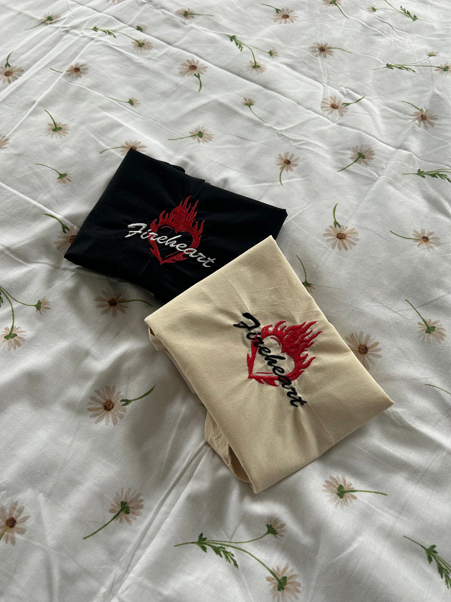 “Fireheart” embroidered tote bag