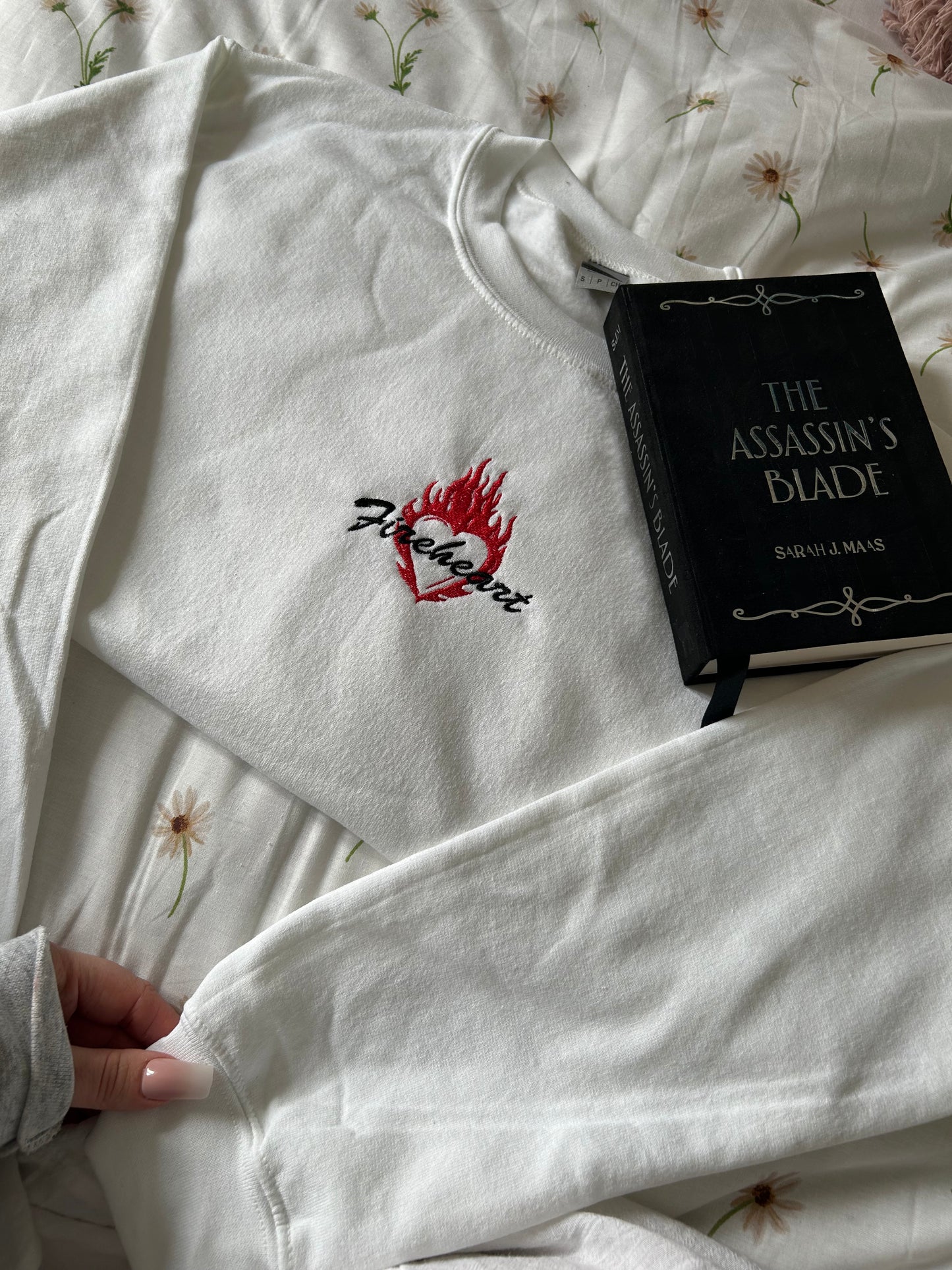 “Fireheart” embroidered sweatshirt