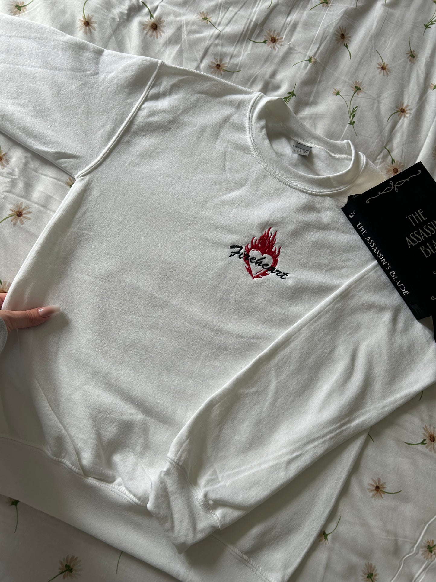 “Fireheart” embroidered sweatshirt