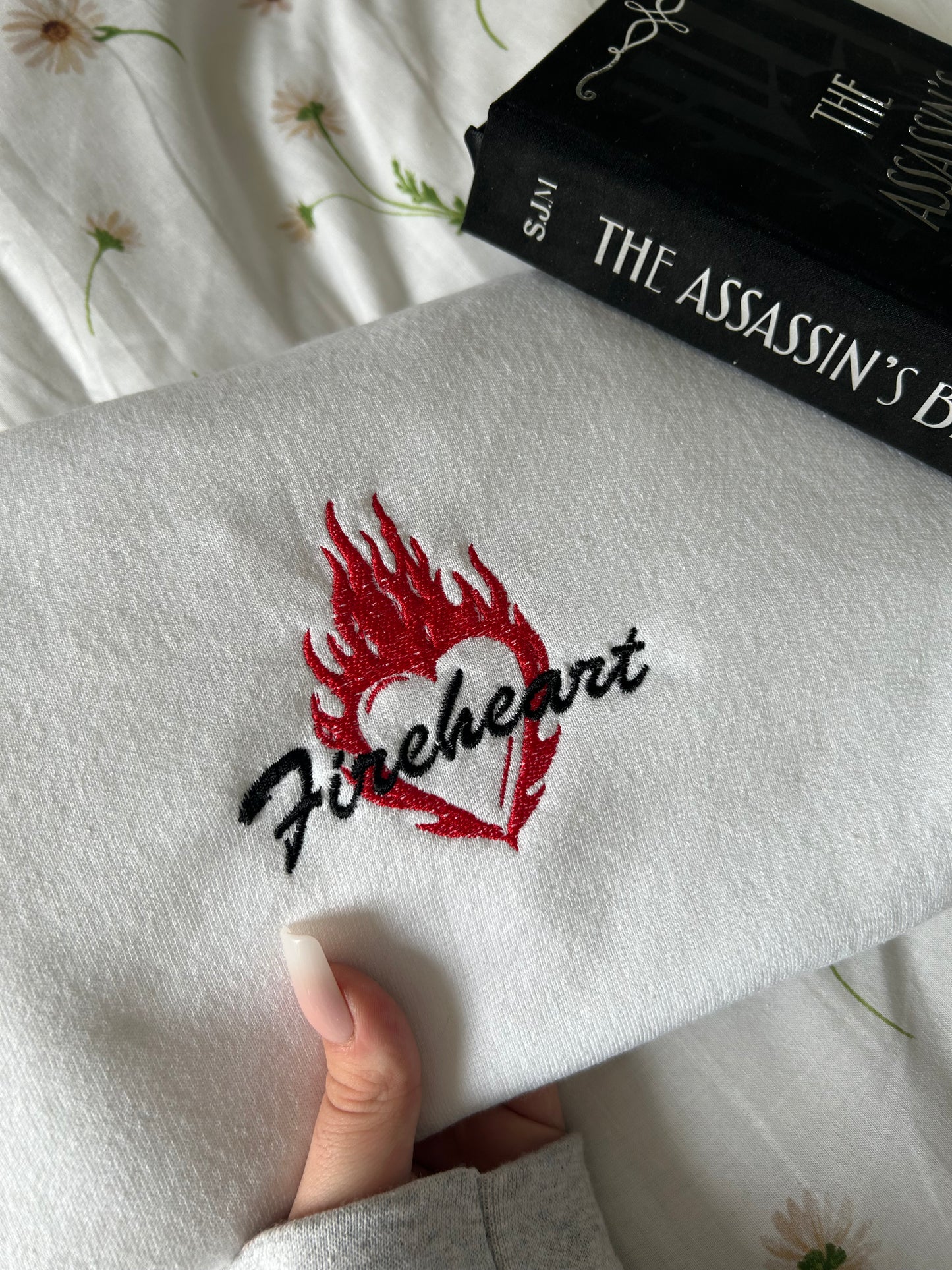 “Fireheart” embroidered sweatshirt